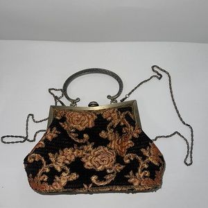 Vintage floral beaded handbag